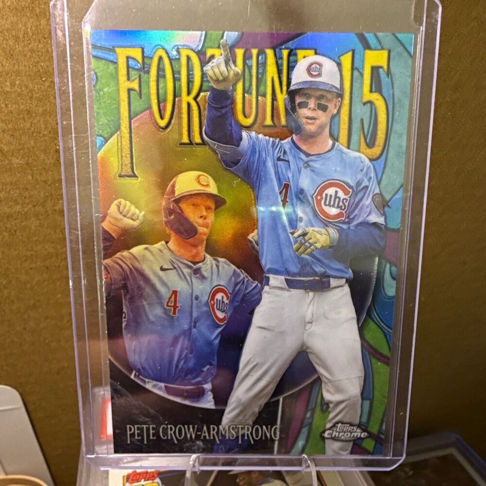 Topps 2025 Chrome Update Pete Crow-Armstrong Cubs Fortune 15 Insert #F15-10